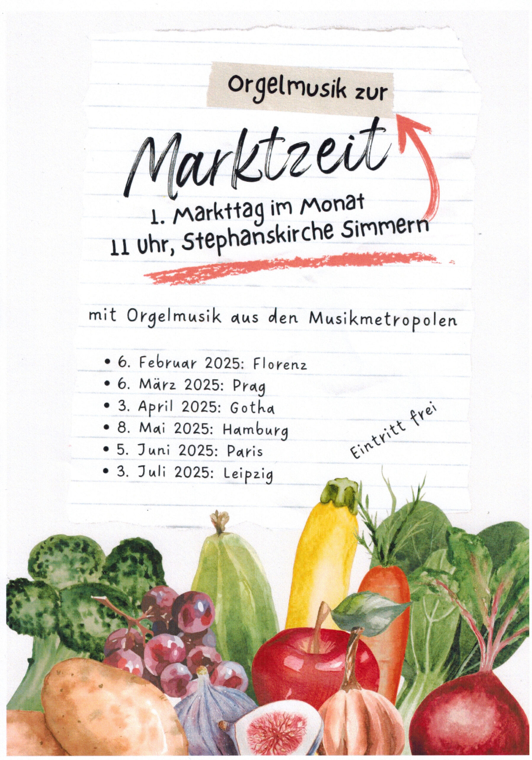 Orgelmusik zur Marktzeit - Stephanskirche Simmern - Jeden 1. Markttag im Monat um 11 Uhr